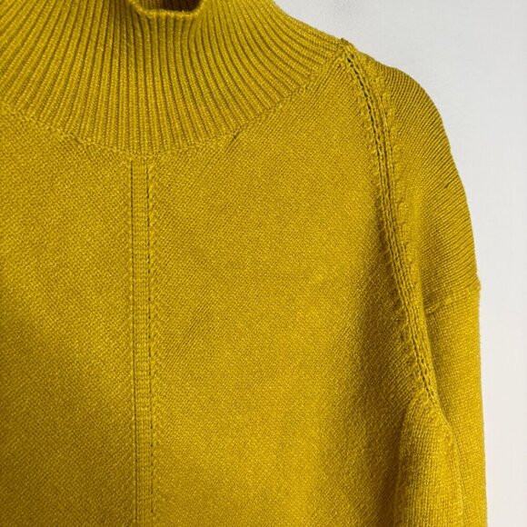 Anthropologie Maeve Crystal mock neck sweater tunic chartreuse - Picture 3 of 6